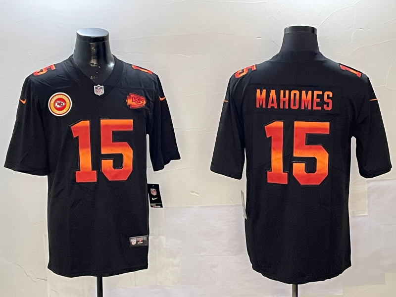 Men Kansas City Chiefs #15 Mahomes black Rainbow 2025 Nike Limited NFL Jersey->kansas city chiefs->NFL Jersey